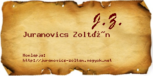 Juranovics Zoltán névjegykártya