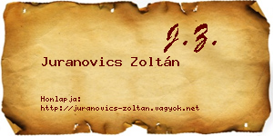 Juranovics Zoltán névjegykártya