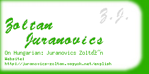 zoltan juranovics business card